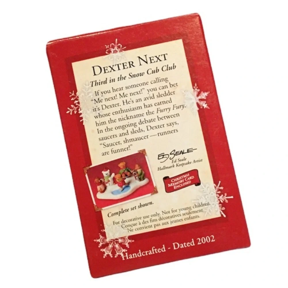 NIB HALLMARK 2002 Dexter Next 3rd in Series Snow Cub Club